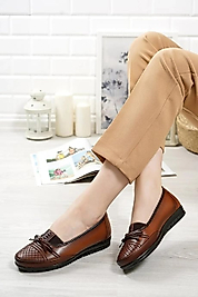 Eslem Kahverengi Ortopedik Anne Ayakkabısı Deri