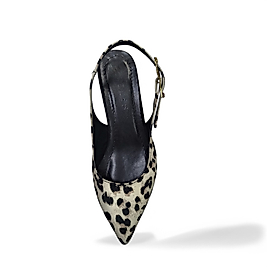 Feles Leopar Desenli Topuklu Ayakkabı