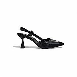 Feles Siyah Rugan Topuklu Ayakkabı 110-725