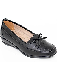 Eslem Siyah Ortopedik Anne Ayakkabısı Deri